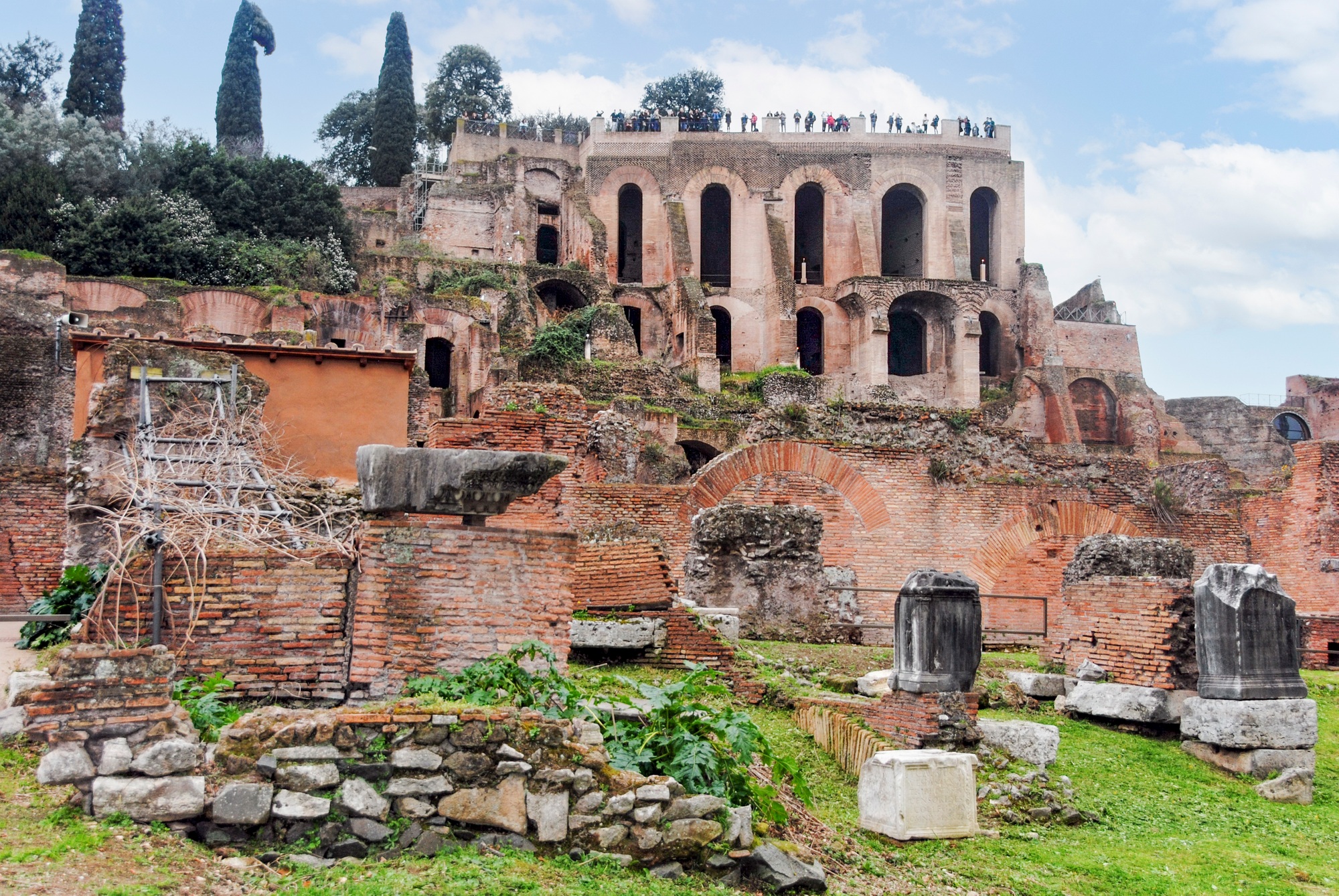 Palatine Hill at the Roman forum in Rome, Italy.